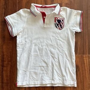 CAROLINA HERRERA Kids Boys White Short Sleeve Polo Size 12
